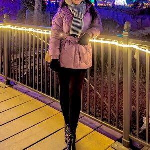 Columbia Women’s Icy Heights Belted Hooded Jacket - Light Purple (Size: S/M)